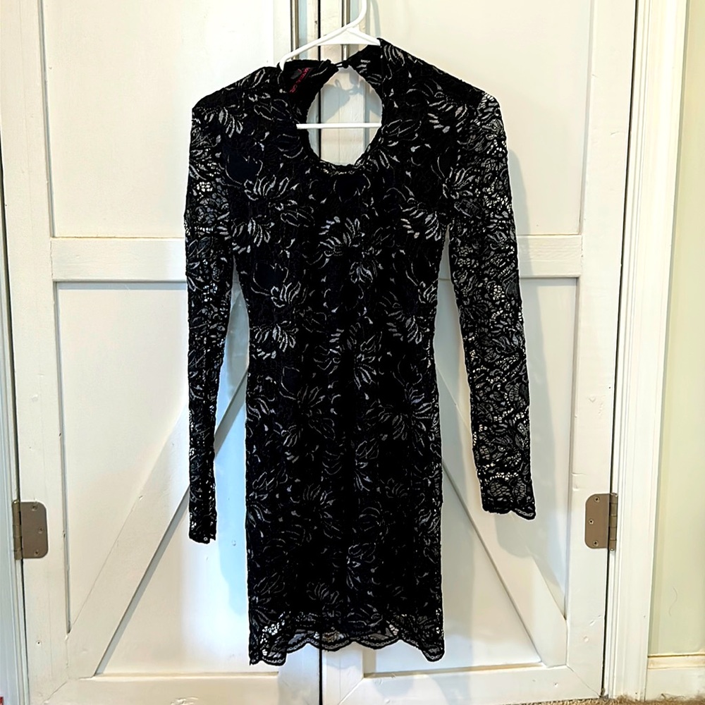Black and silver bodycon dress
